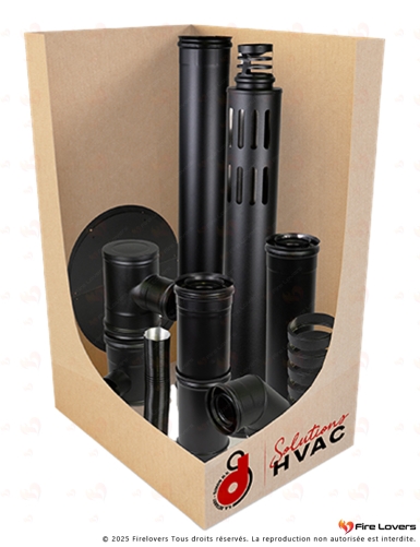 Kit biomass concentrique Ø80/125 mm finition noir