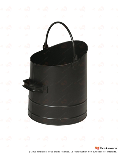 Seau pour charbon, pellet ou cendres de finition noire