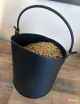 Seau pour charbon, pellet ou cendres de finition noire