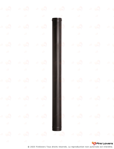 Elément droit 2000 mm DS INOX SP Noir Ø 80 mm