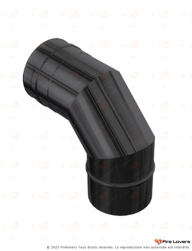 Coude 90° + joint DS INOX SP Noir Ø080