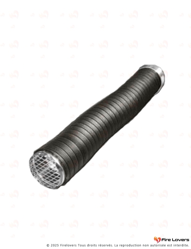 Flexible amenée d'air poêle pellet Ø60 avec red Ø50 noir