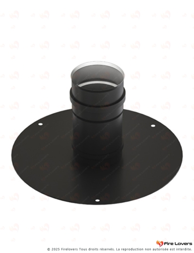Passage mural rond 250 mm en hauteur DS INOX SP Noir Ø80 mm