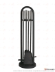 Serviteurs 4Pcs en acier époxy noir et poignées inox
