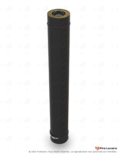 Elément droit 1000 mm DS INOX DP Noir