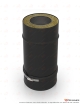 Elément droit 250 mm DS INOX DP Noir Ø80 mm