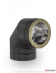 Coude 90° DS INOX DP Noir Ø80 mm