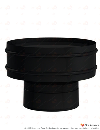 Chapeau suédois DS INOX DP noir Ø 80 mm