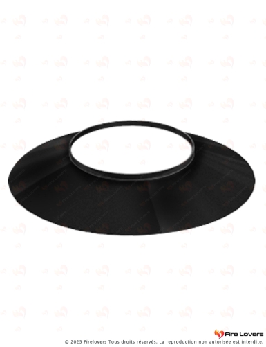 Larmier plat noir Ø 130