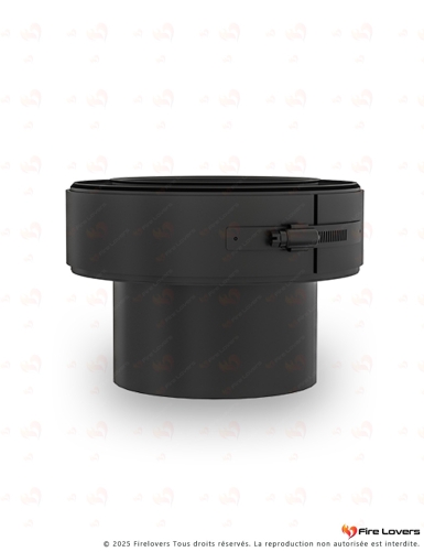 Connexion poêle-cheminée DS INOX DP Noir Ø80