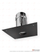 Passage de mur/plafond plaque carré 300x300 mm DS INOX DP Noir Ø 80 mm