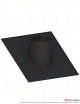 Solin 30-45° inox noir adaptable de Ø 120 à Ø 160