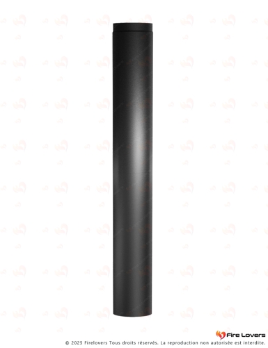 Elément droit 2000 mm en 1 pièce Ferrolux Noir Ø 150 mm