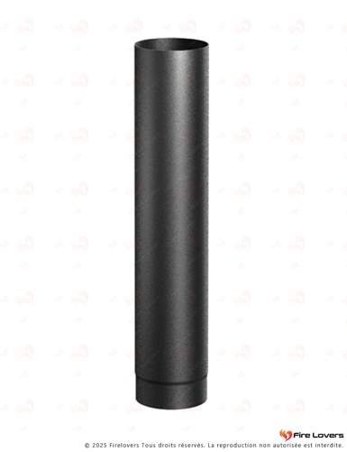 Elément droit 1000 mm Ferrolux Noir Ø 130 mm