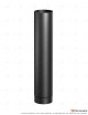 Elément droit 1000 mm Ferrolux Noir Ø 130 mm