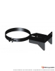 Collier mural plat réglable 70-120mm - Ø80/125mm DIFLUX noir