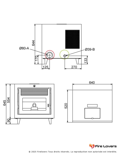 Q-Box 8kW Poêle à granulés