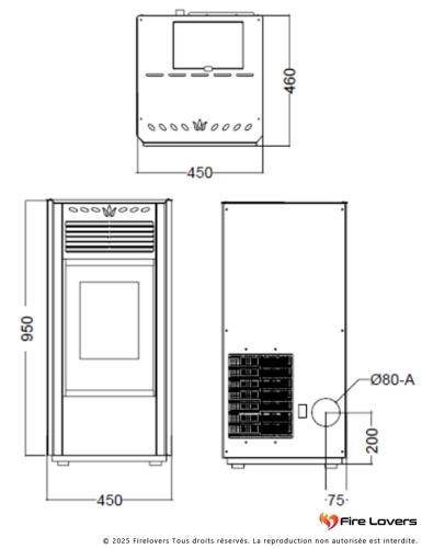 Pack Aphrodite S 9kW + kit ventouse mural | Sortie Arrière