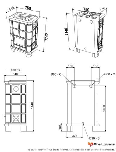 Diana L 12kW Poêle à bois