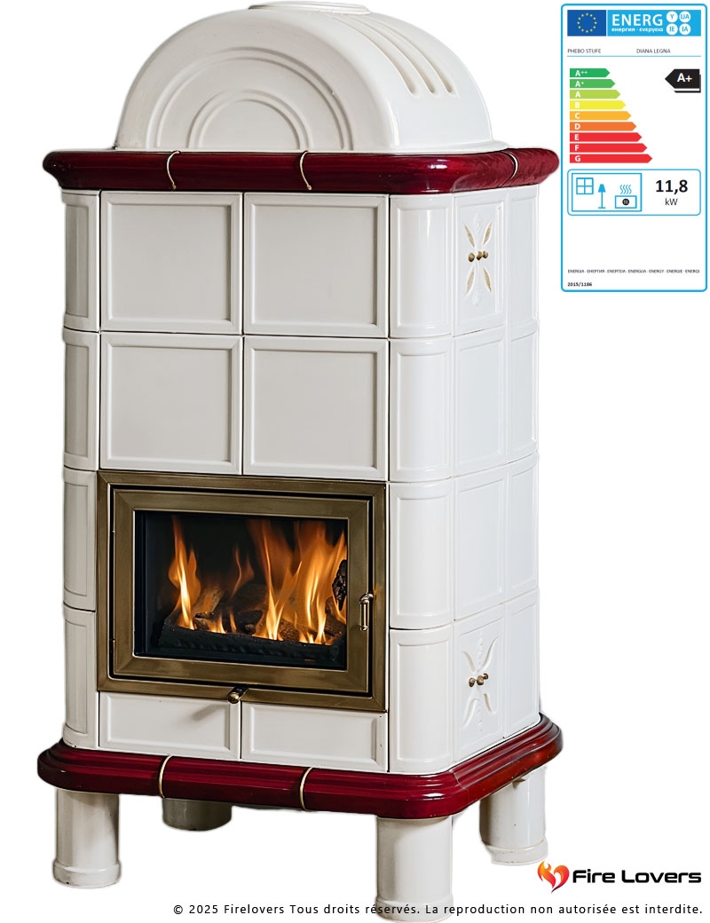 Diana L avec dôme Poêle à bois 12kW