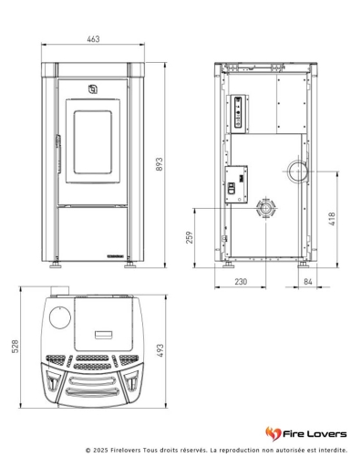 Pack Moira Evo 7kW + kit ventouse mural
