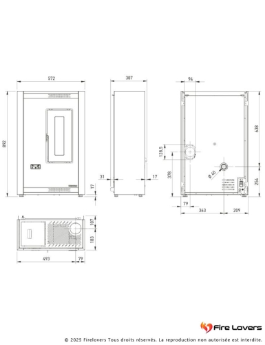 Luisella 5.0 5.1kW Poêle à granulés