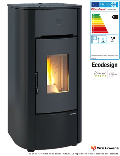 Mariella Plus 7kW Poêle à granulés canalisable