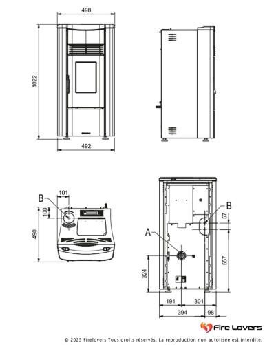 Giusy Plus Evo 2.0 7kW Poêle à granulés canalisable