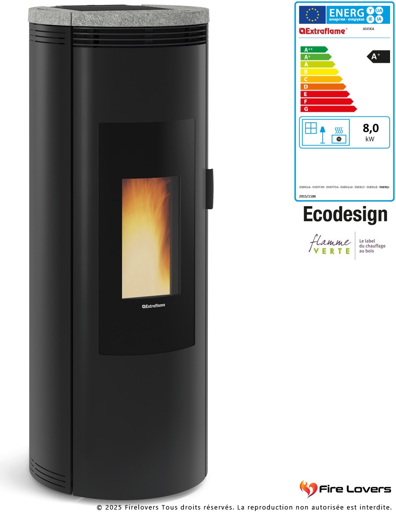 Amika Evo 8kW Poêle à granulés