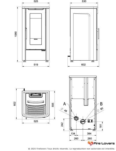 Dahiana Plus Vfs 10kW Poêle à granulés