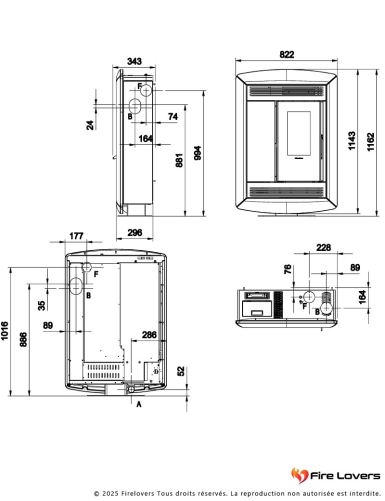 Souvenir Lux Evo 10kW Poêle à granulés