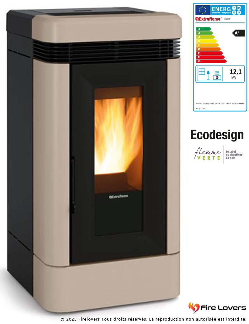 Lucia Plus 12kW Poêle à granulés canalisable