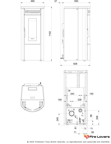 Costanza Idro 5.0 16kW Poêle à granulés