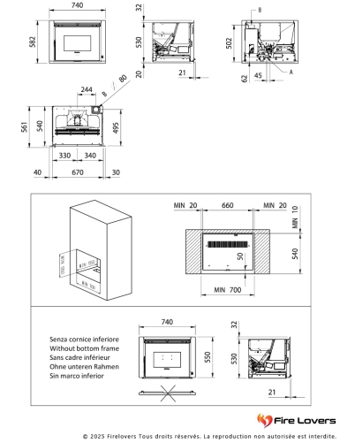 Comfort P70 Air 10kW Insert à granulés