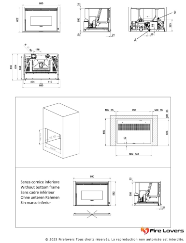 Comfort P85 12kW Insert à granulés