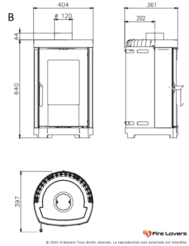 Brigitta GB 5kW Poêle à bois
