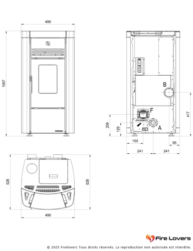 Pack Angela Plus Evo 8kW + kit ventouse mural