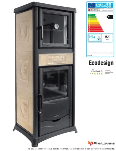 Rossella Plus Forno 5.0 Ceramica 9.4kW Poêle à bois avec four