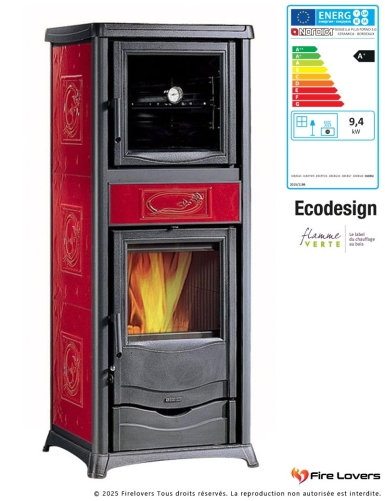 Rossella Plus Forno 5.0 Ceramica 9.4kW Poêle à bois avec four