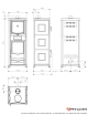 Rossella Plus Forno 5.0 Ceramica 9.4kW Poêle à bois avec four