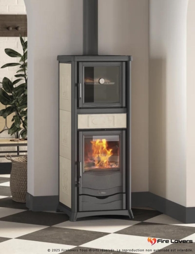 Rossella Plus Forno 5.0 Ceramica 9.4kW Poêle à bois avec four