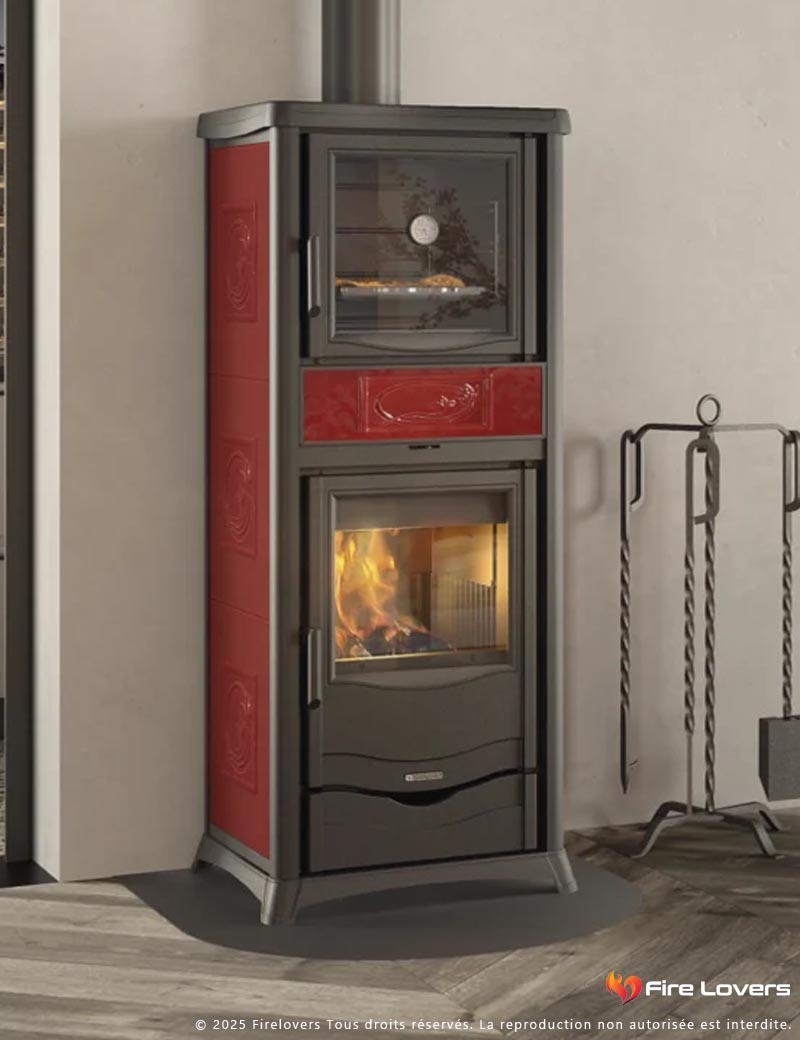 Rossella Plus Forno 5.0 Ceramica 9.4kW Poêle à bois avec four