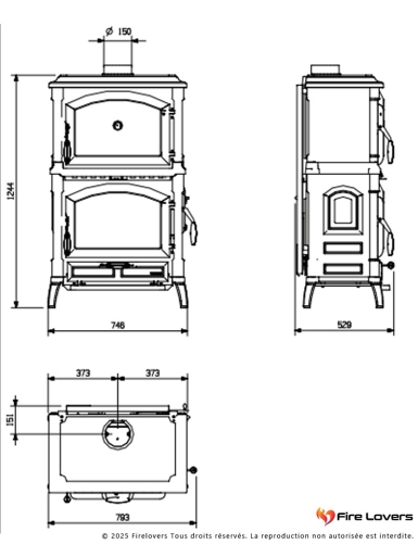Isotta Forno Evo 10kW Poêle à bois avec four