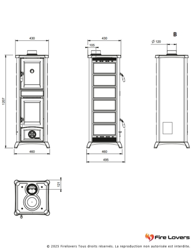 Gemma Forno 16 Pierre naturelle 7,3 kW Poêle à bois
