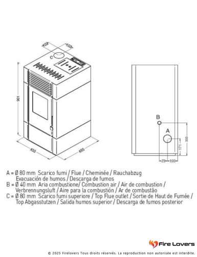 Poly 9,5kW Poêle à granulés