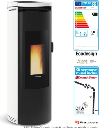 Pack Amika 8kW + kit ventouse mural