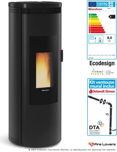Pack Amika 8kW + kit ventouse mural