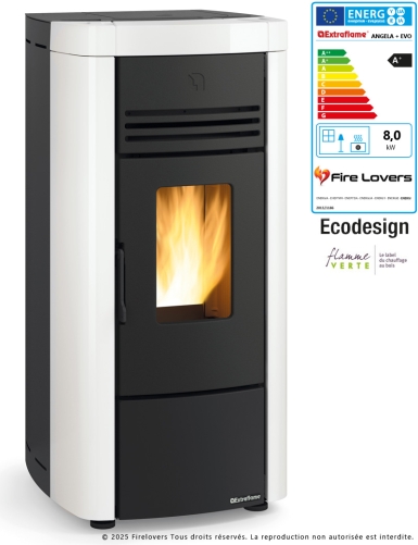 Angela Plus Evo 8kW Poêle à granulés canalisable
