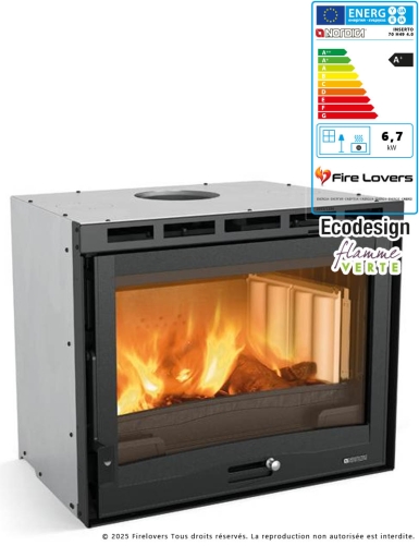 Inserto 70 H49.16 ventilé 6,7kW Insert à bois