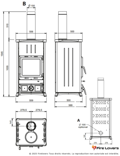 Concita 2.0 Steel 12kW Poêle à bois